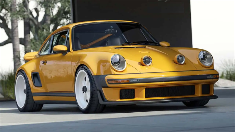 Revolutioning Elegance: La Porsche 911 Carrera Coupé Rementée par Singer avec LED avancé dans des phares de projecteur et des phares néon pour les voitures