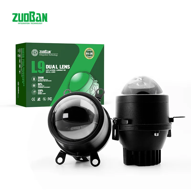 Feu antibrouillard à lentille universelle bicolore de 90 W, 3 pouces